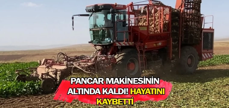 Pancar makinesinin altında kaldı