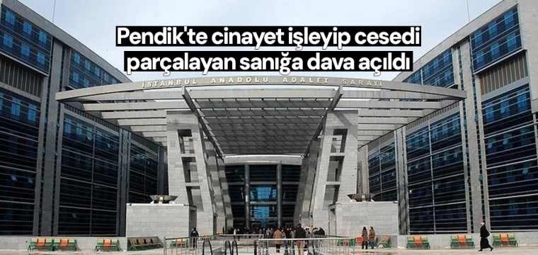 Pendik'te cinayet işleyip cesedi parçalayan sanığa dava açıldı