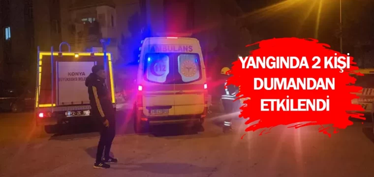 Yangında 2 kişi dumandan etkilendi