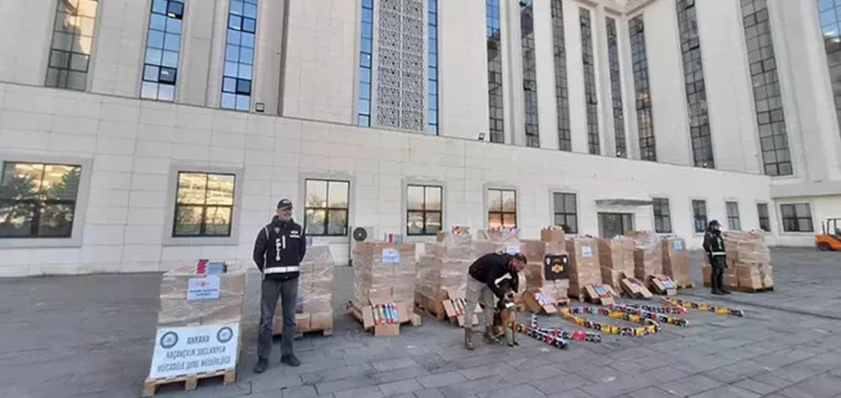 Ankara'da 3,6 ton kaçak nargile tütünü ele geçirildi