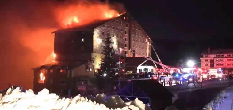 Bolu'da Kartalkaya Kayak Merkezi'nde otelde yangın: 66 ölü, 51 yaralı