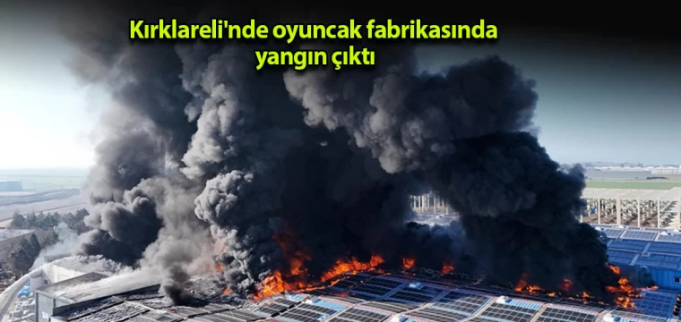 Kırklareli'nde oyuncak fabrikasında yangın çıktı