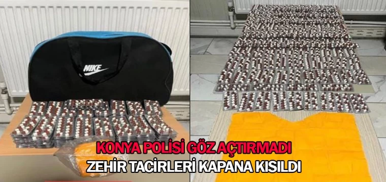 Konya polisinden nokta operasyon: Zehir tacirleri kapana kısıldı