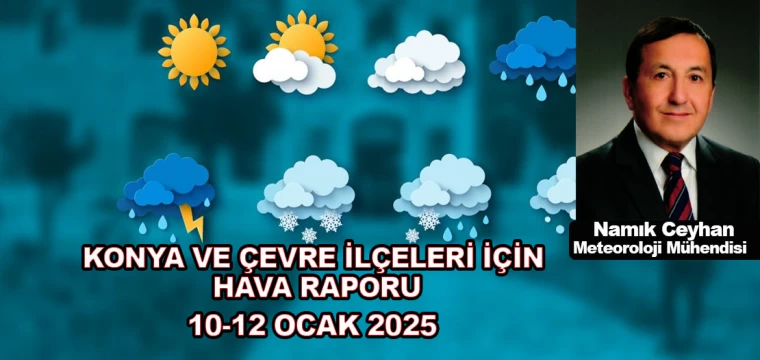 Konya ve çevre ilçeleri icin hava durumu