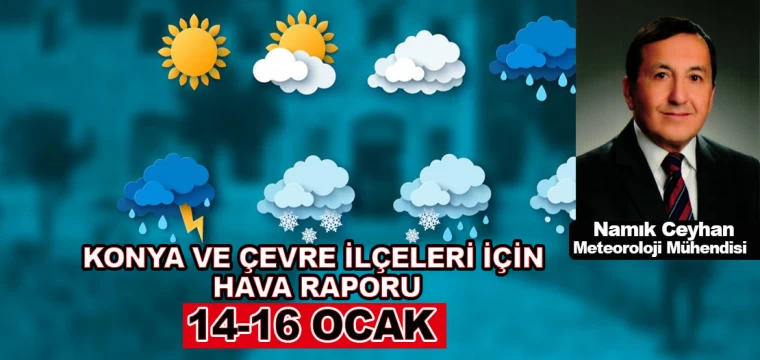 Konya ve çevre ilçeleri için hava durumu