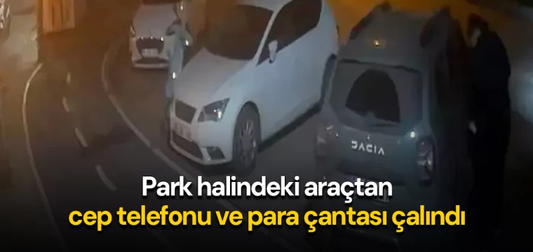 Park halindeki araçtan çanta çaldı