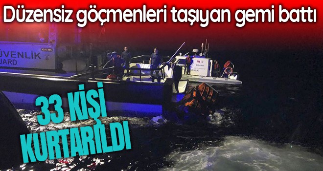 Düzensiz göçmenleri taşıyan tekne battı