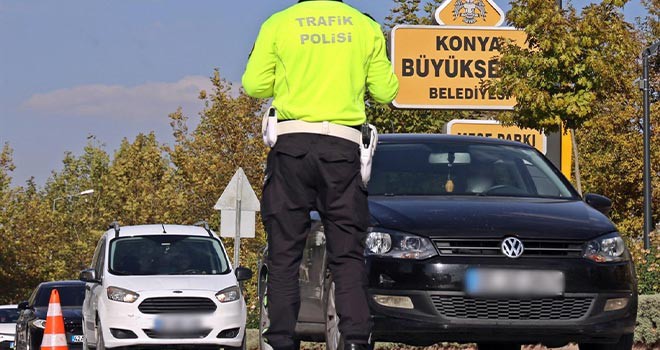 Konya'da 2 bin 15 sürücüye ceza