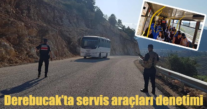 Derebucak’ta servis araçları denetimi