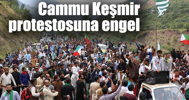 Cammu Keşmir protestosuna engel