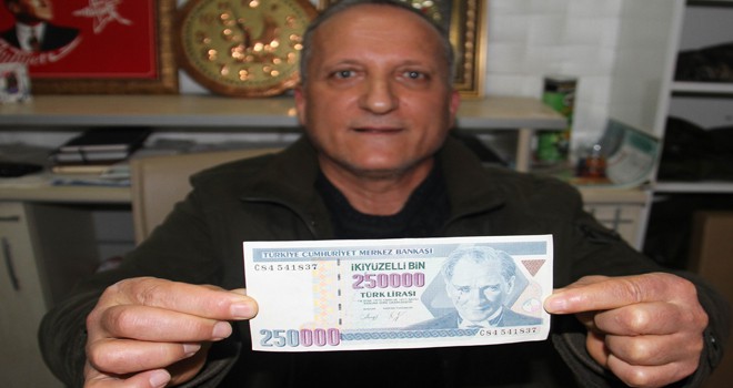 Eski 250 bin lirayı bugünkü 250 bin liraya satmak istiyor