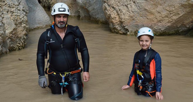 7 yaşındaki Tuna Melek'in kanyon tutkusu