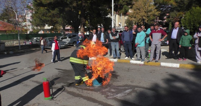 Hastanede yangın tatbikatı