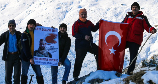 Şehit anısına Küpe Dağı'na çıktılar