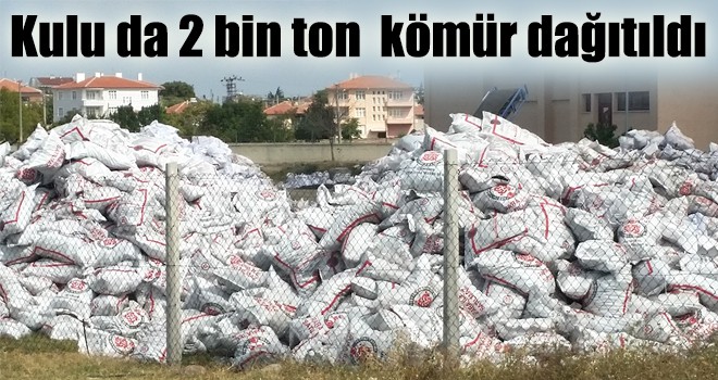 Kulu da 2 bin ton kömür dağıtıldı