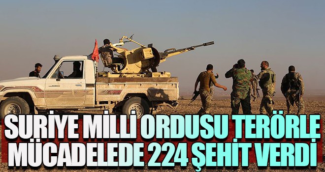 Suriye Milli Ordusu terörle mücadelede 224 şehit verdi