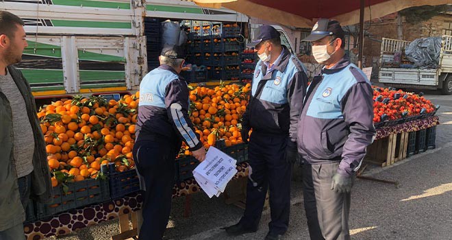 Hüyük'teki pazar yerinde önlemler