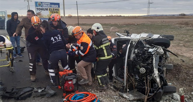 İşçi servisi kaza yaptı 16 yaralı