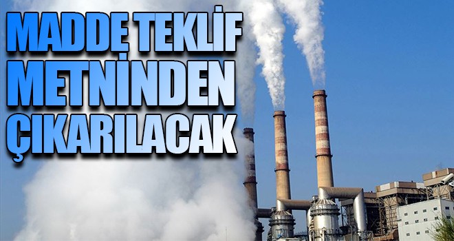 Madde teklif metninden çıkarılacak