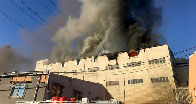 Başakşehir'de iş yeri yangını