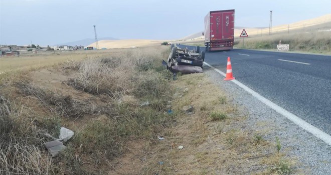 Konya'da otomobil devrildi: 1 ölü, 1 yaralı