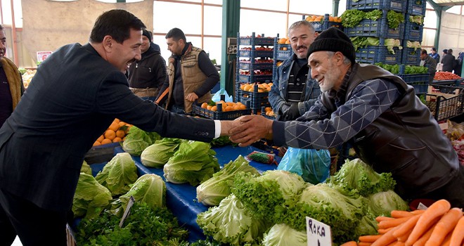 Kılca, Kumköprü Kapalı Pazaryeri esnafını ziyaret etti