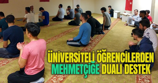 Üniversiteli öğrencilerden Mehmetçiğe dualı destek