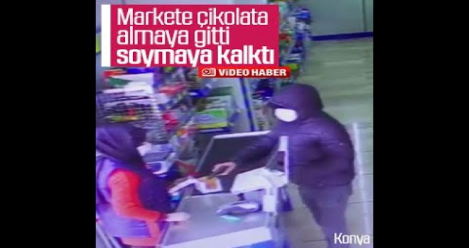 Marketi soymaya kalktı