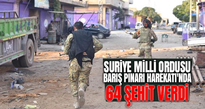 Suriye Milli Ordusu Barış Pınarı Harekatı'nda 64 şehit verdi