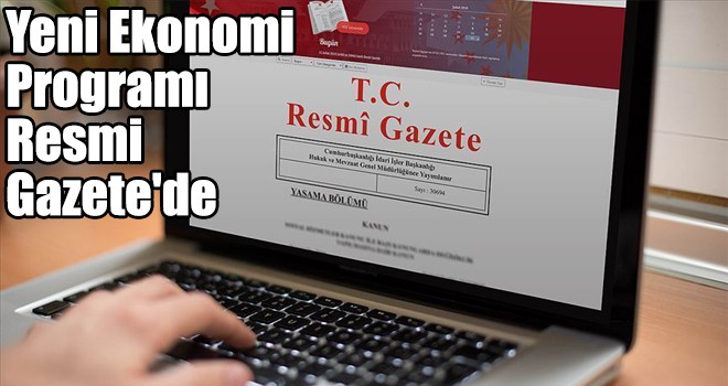 Yeni Ekonomi Programı Resmi Gazete'de