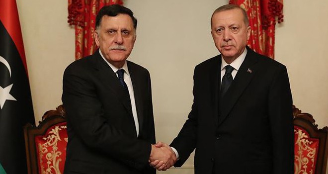 Erdoğan, Sarraj'ı kabul etti