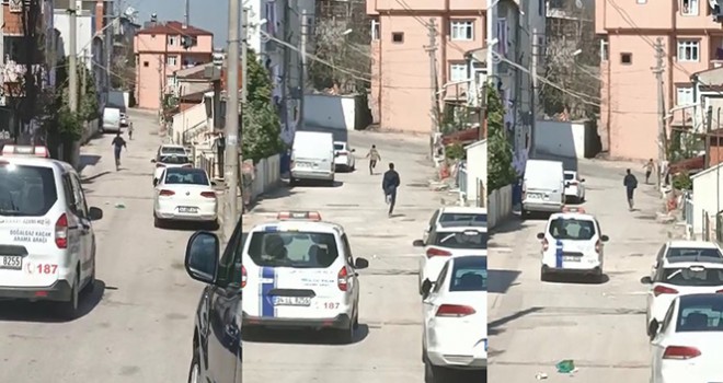 Gençler, doğal gaz dağıtım aracını polis sanınca kaçtılar