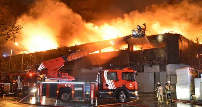 İplik fabrikasında yangın çıktı