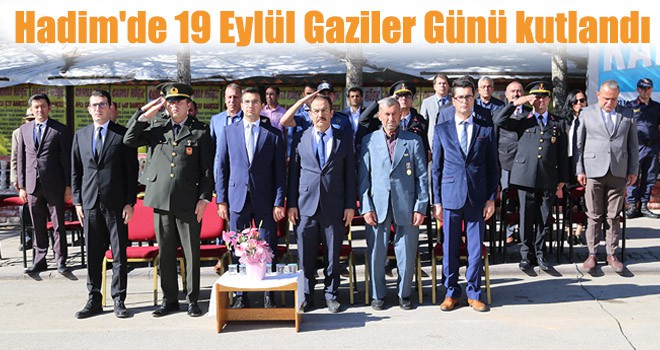 Hadim'de 19 Eylül Gaziler Günü kutlandı