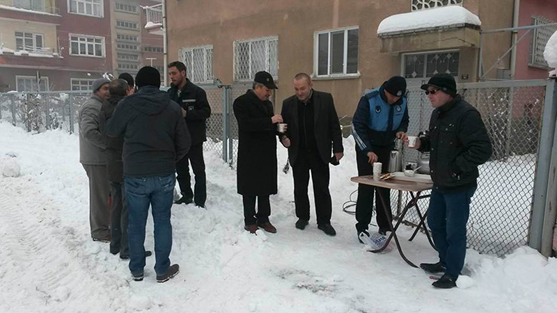 Akşehir’de kar temizleme çalışmaları sürüyor