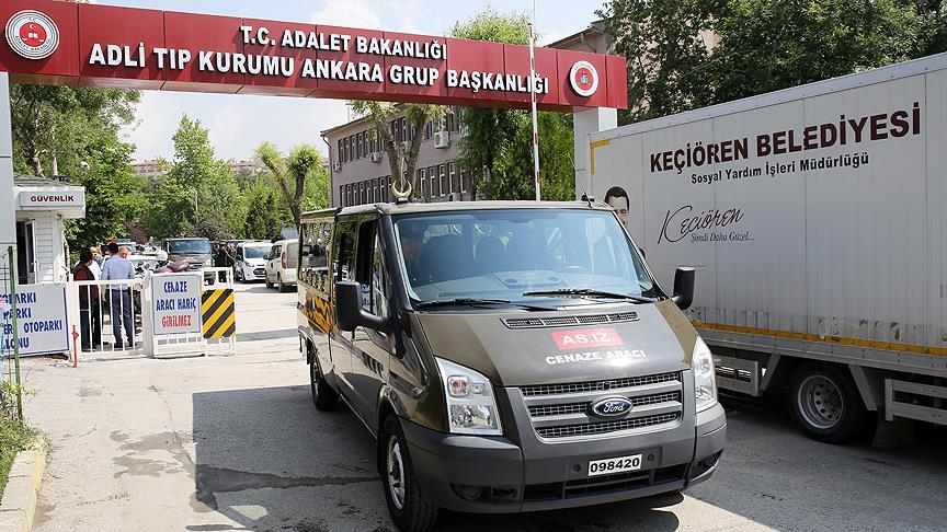 Şırnak'ta şehit düşen 6 askerin cenazesi Ankara Adli Tıp Kurumunda