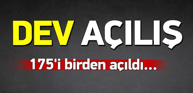 Davutoğlu 175 tesisin açılışını yaptı