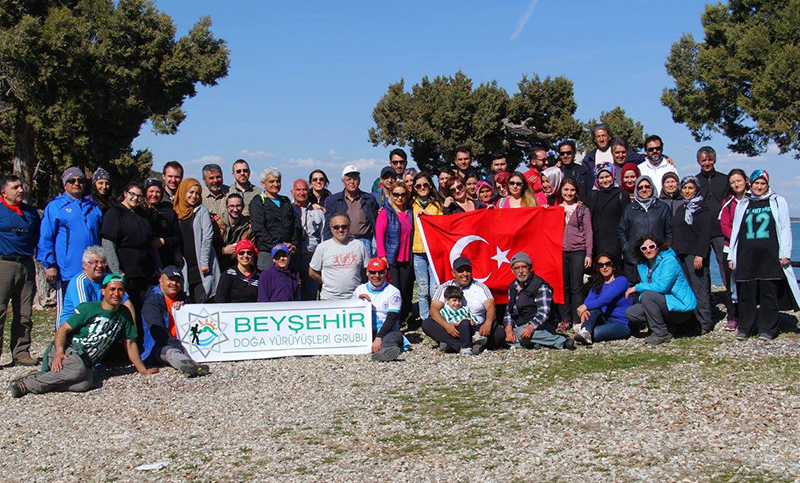 Beyşehir'de bahar yürüyüşü