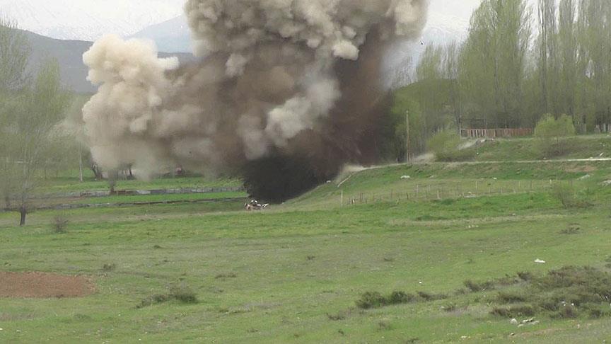 Tunceli'de el yapımı patlayıcı imha edildi