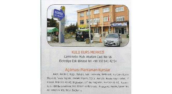 Kulu'da Komek Kayıtları 01-12 Şubat Tarihleri Arasında Yapılacak