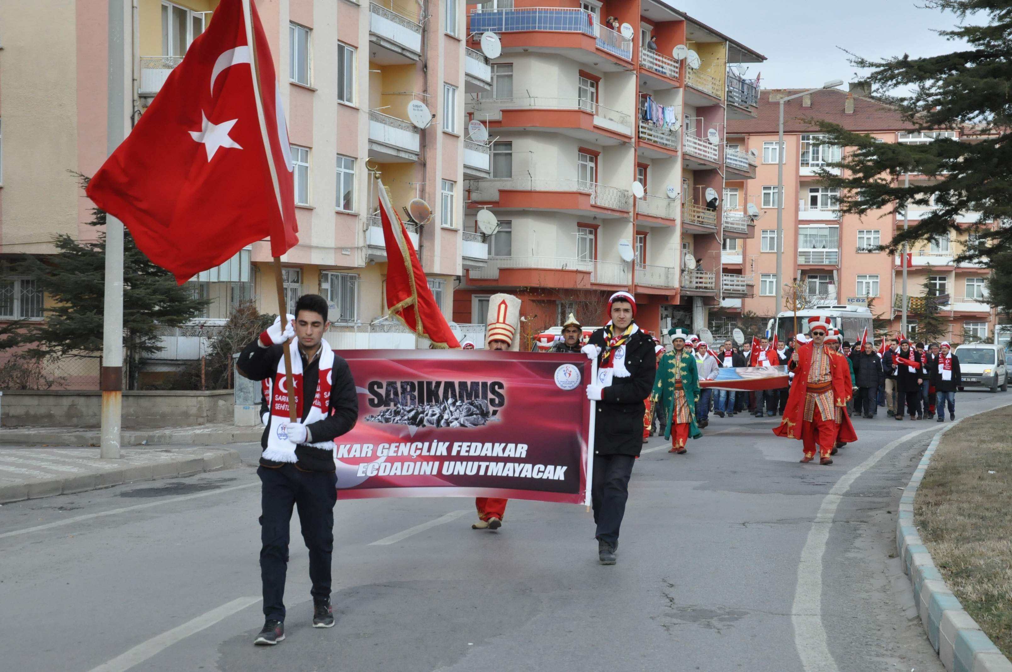 Konya Akşehir Sarıkamış Şehitleri İçin Yürüdü