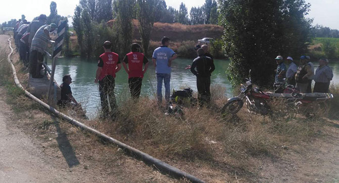 Konya'da sulama kanalına giren genç boğuldu