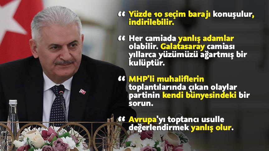 Başbakan Yıldırım'dan seçim barajı açıklaması