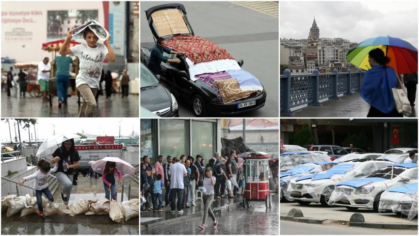 İstanbul'da şiddetli yağış etkili oluyor