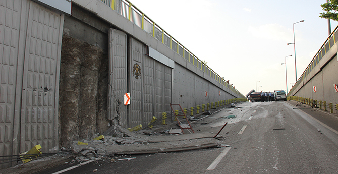 Konya'da tır alt geçit duvarına çarptı: 2 yaralı