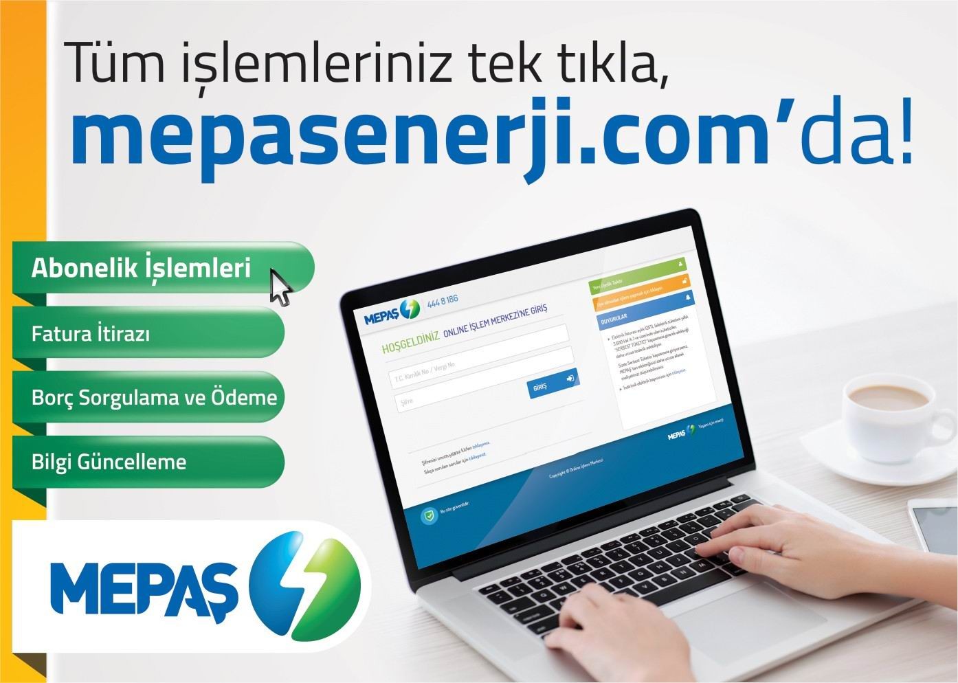 MEPAŞ, Online İşlem Merkezini hizmete açtı