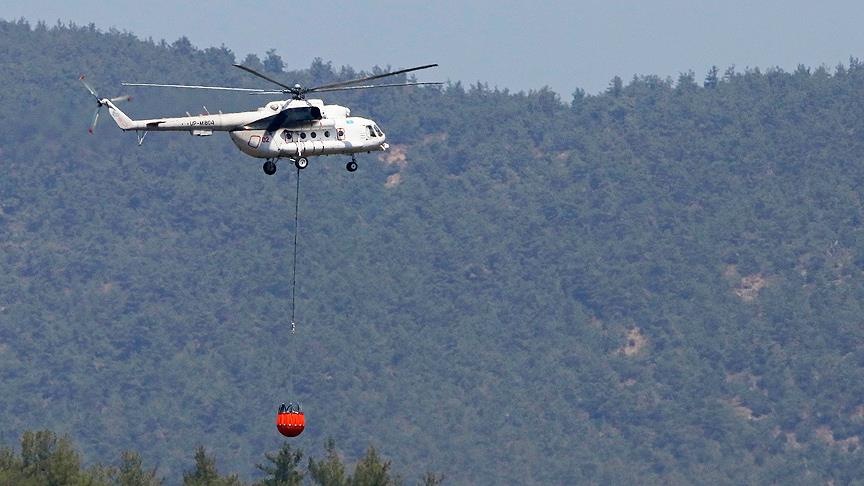 İzmir'deki orman yangınını söndürme çalışmaları sürüyor