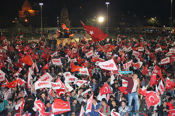 Konya’dan sevinç gösterisi