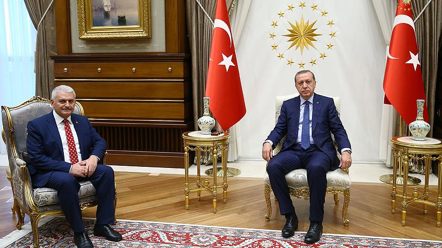 Cumhurbaşkanı Erdoğan, Başbakan Yıldırım'ı kabul etti