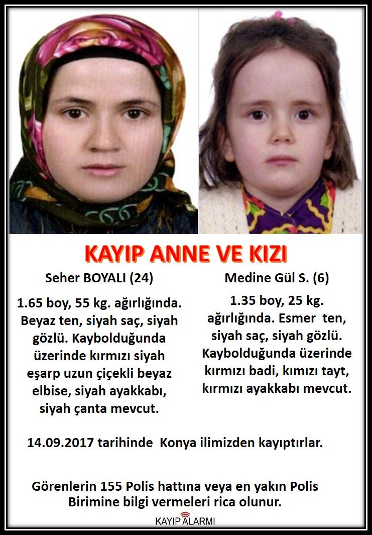 Küçük kız ve annesi kayıp